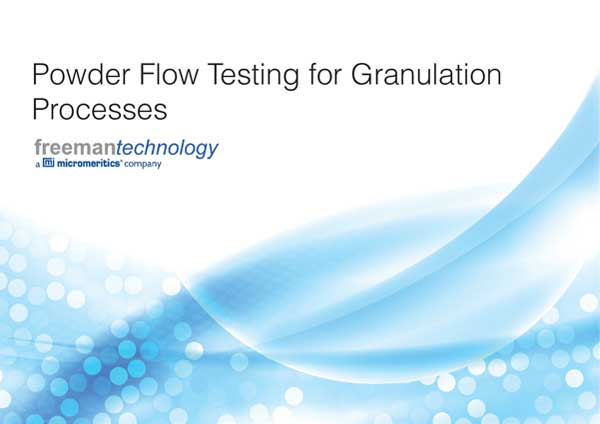 Powder Flow Testing for Granulation Processes